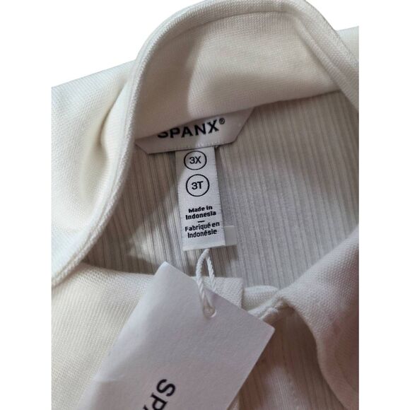 Spanx ribbed polo top In powder sz 3X - Picture 5 of 6